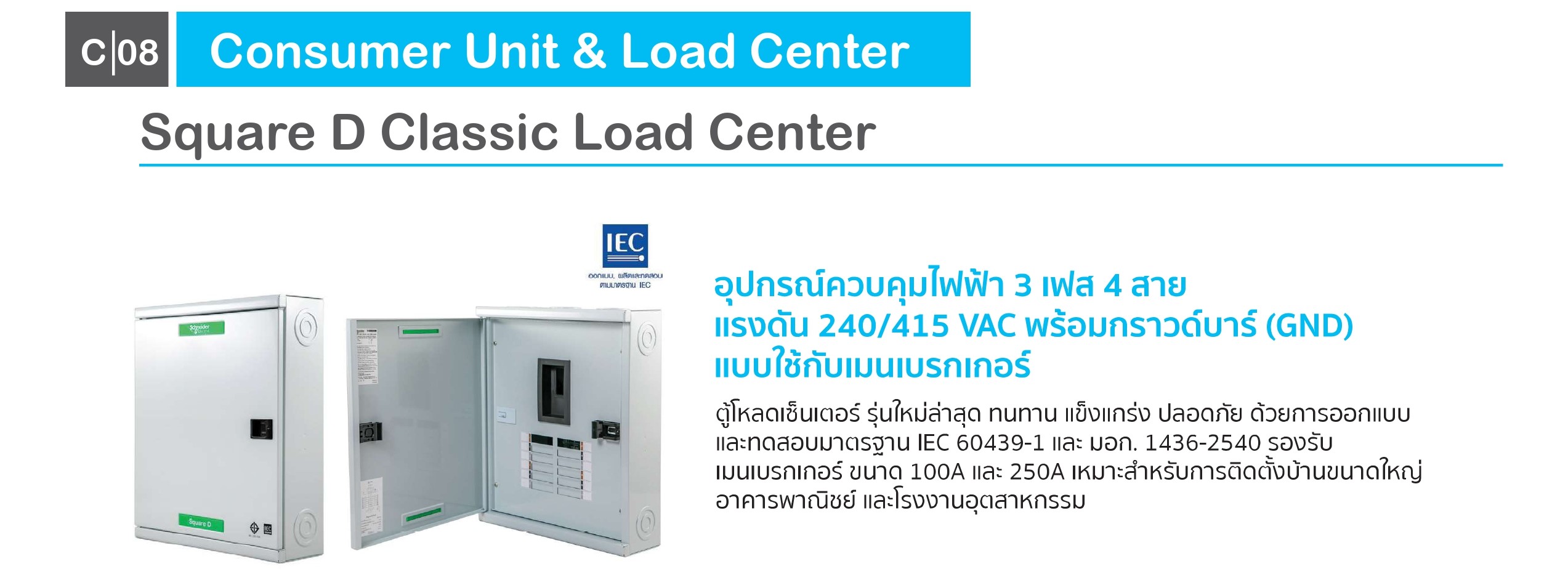 เมนบรกเกอร์ 100A / 250A