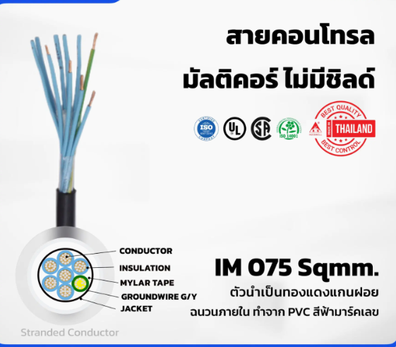 สายคอนโทรล มัลติคอร์ Unshielded IM/IN HOSIWELL