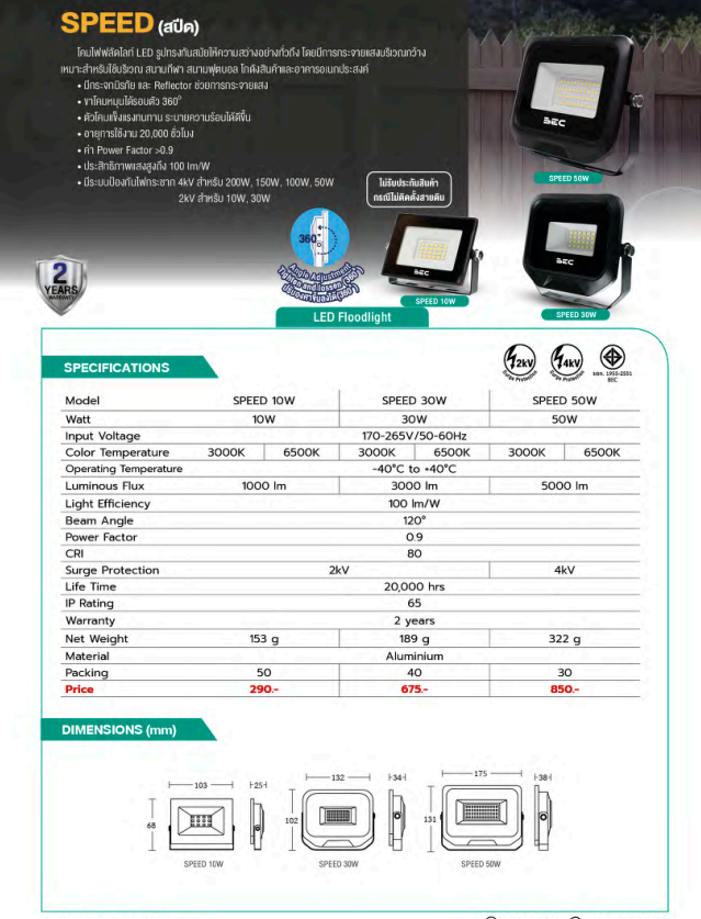 สปอร์ตไลท์ LED
