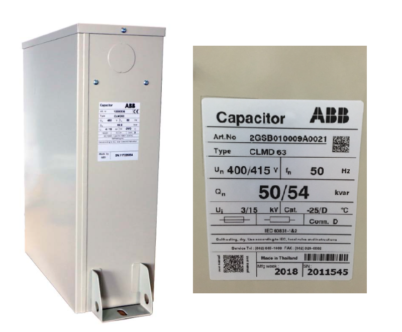 คาปาซิเตอร์ CLMD at 400V ABB