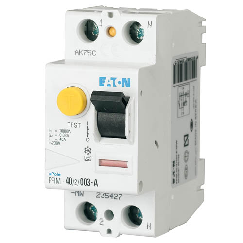 EATON เซอร์กิตเบรกเกอร์ลูกย่อย RCCB รุ่น PFIM นำเสนออุปกรณ์ป้องกันกระแสไฟตกค้างขนาดกะทัดรัดสำหรับกระแสไฟผิดปกติ /กระแสไฟตกค้าง