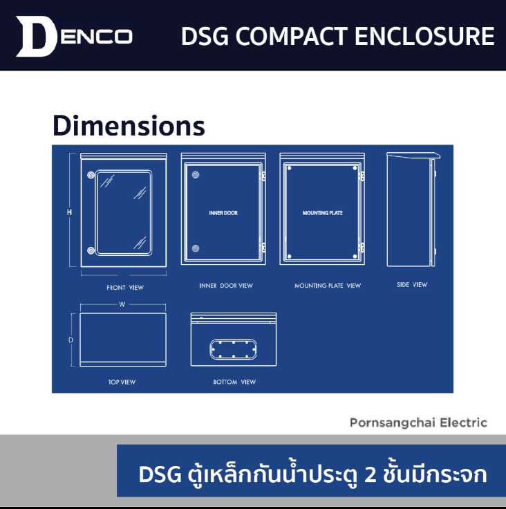 ตู้กันน้ำเหล็กมาตรฐาน Denco