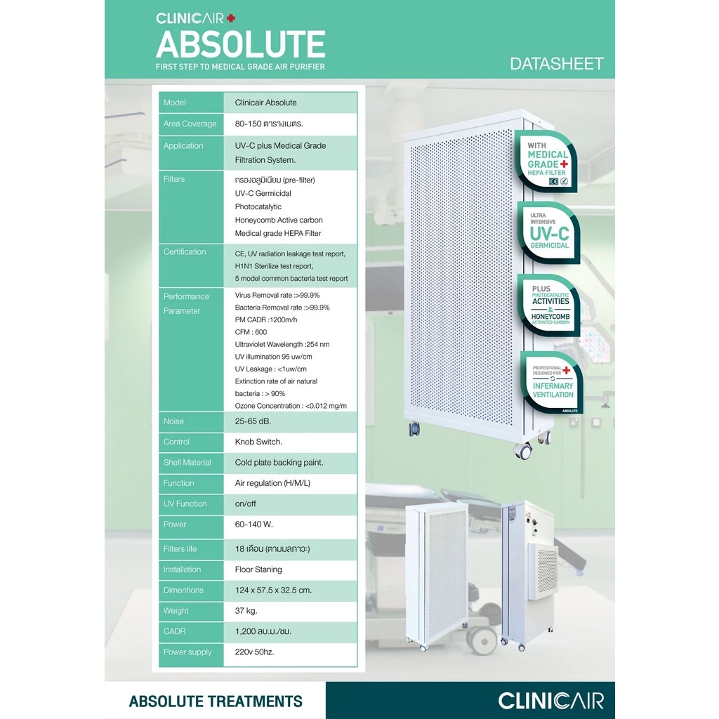 เครื่องฟอกอากาศ รุ่น Absolute