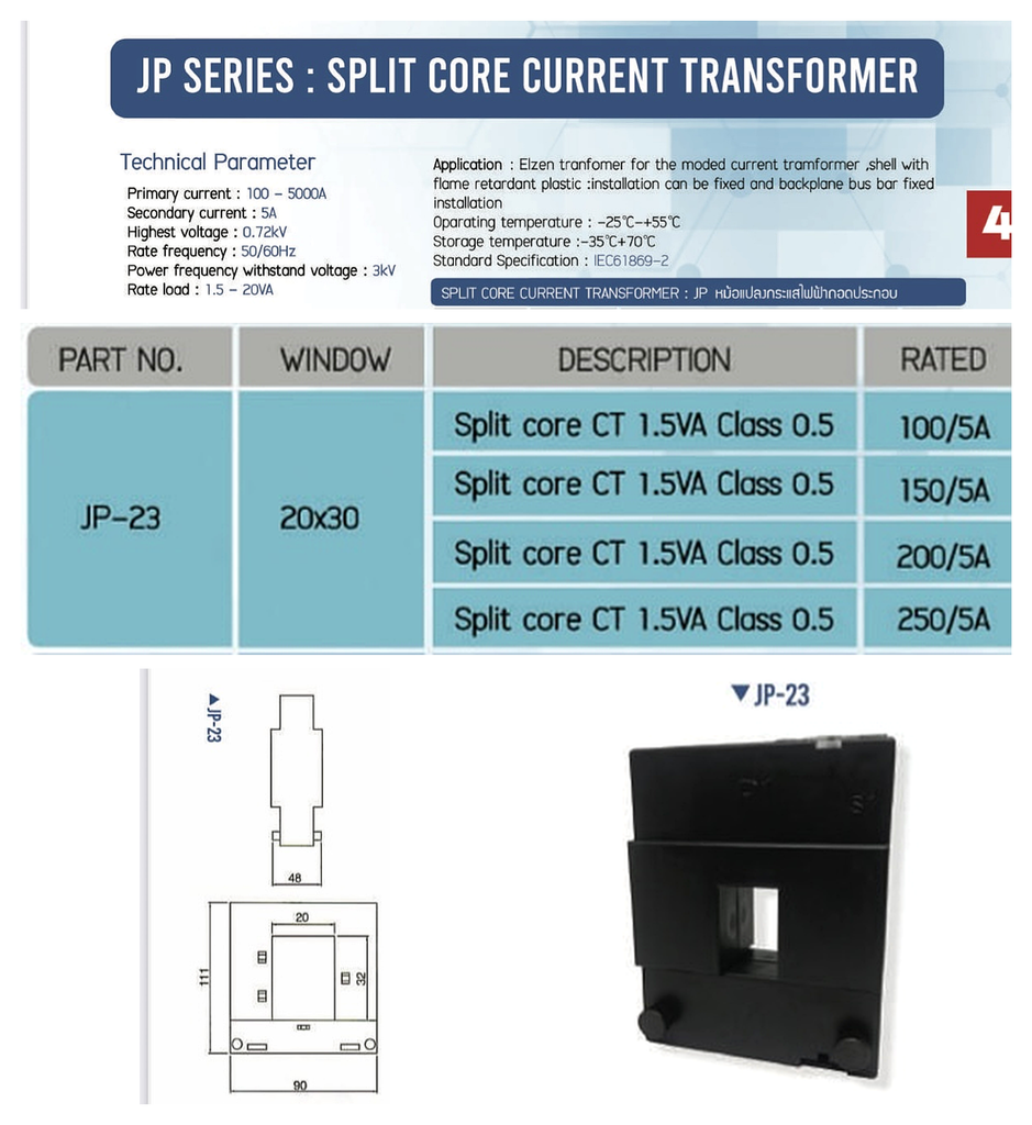 JP23 Split Core Current Transformer ELZEN