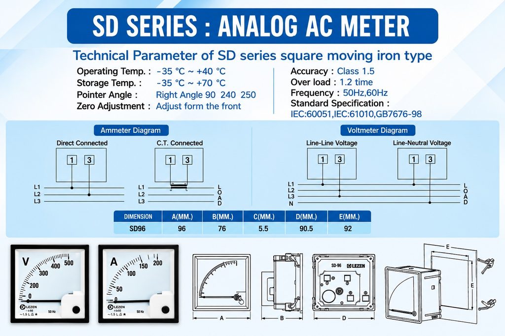 ANALOG AC METER (ELZEN) SD-96