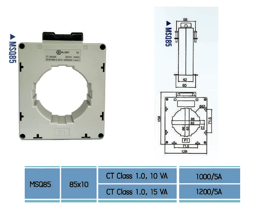 MSQ85 Current Transformer (CT) ELZEN