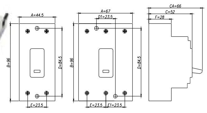 แบบขนาด DAKO NF30-CW มิติ A B C CA จากแคตตาล็อก