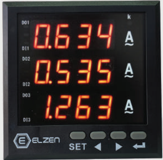 แอมป์มิเตอร์ดิจิทัล 3 เฟส ELZEN HL-S96-5 AC 3A