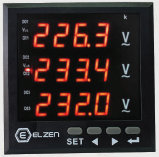 โวลต์มิเตอร์ดิจิทัล 3 เฟส ELZEN HL-S96-5 AC 3V