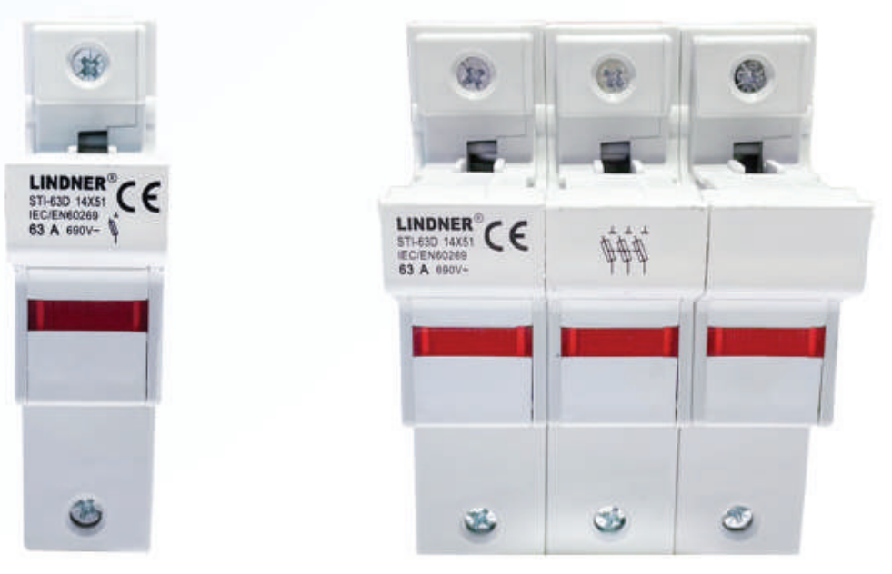 ฐานฟิวส์กระบอก LINDNER STID แบบมีไฟแสดง