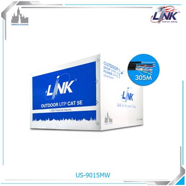 สายแลน LINK US-9015MW CAT 5E UTP Outdoor Drop & Power Wire