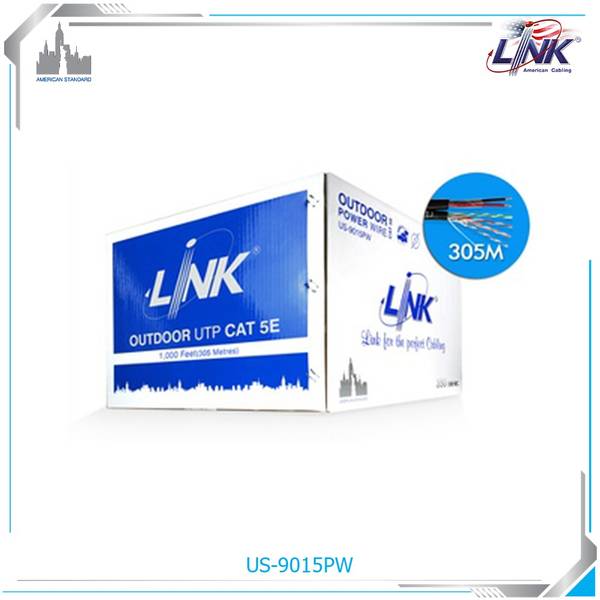 สายแลน LINK US-9015PW CAT 5E UTP Outdoor Power Wire