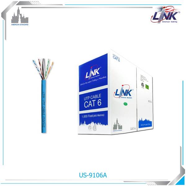 สายแลน LINK US-9106A CAT 6 UTP 250 MHz CM