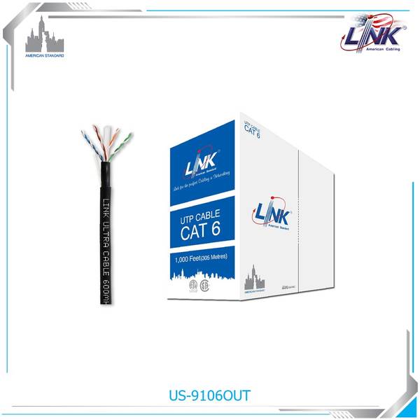 สายแลน LINK US-9106OUT CAT 6 UTP Outdoor Double Jacket