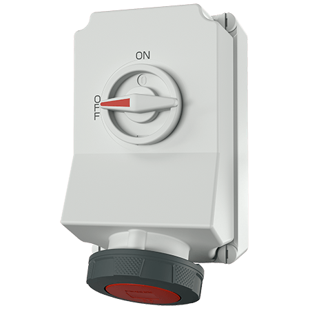 เต้ารับติดผนังพร้อมสวิตช์ DUO-interlock MENNEKES 5110A 63A
