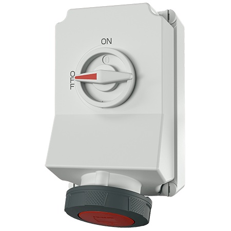 เต้ารับติดผนังพร้อมสวิตช์ DUO-interlock MENNEKES 5113A 63A