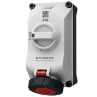 เต้ารับติดผนังพร้อมสวิตช์ DUO-interlock และ LED MENNEKES 5612506G 16A