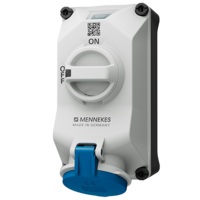 เต้ารับติดผนังพร้อมสวิตช์ DUO-interlock และ LED MENNEKES 5613306G 32A