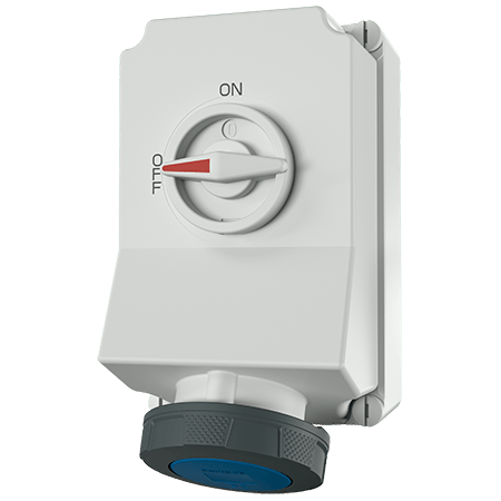 เต้ารับติดผนังพร้อมสวิตช์ DUO-interlock MENNEKES 5911A 63A
