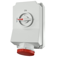 เต้ารับติดผนังพร้อมสวิตช์ DUO-interlock MENNEKES 5956A 63A