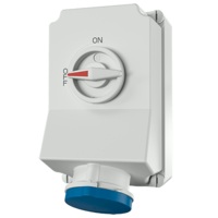 เต้ารับติดผนังพร้อมสวิตช์ DUO-interlock MENNEKES 6571 63A