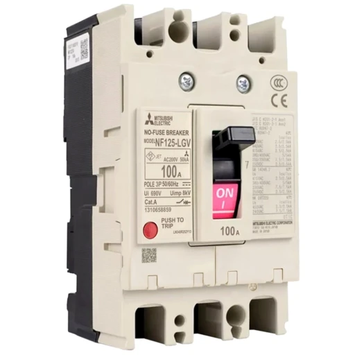 เบรกเกอร์ MCCB Mitsubishi NF125-LGV รูปจากผู้ผลิต